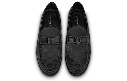 LOUIS VUITTON Moccasino Major Shoes 'Black Monogram' 1ABFIP