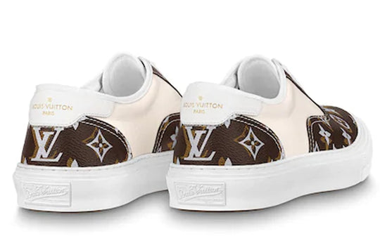 LOUIS VUITTON Trocadero Sneakers 'White Beige with Brown Monogram' 1A7QZ