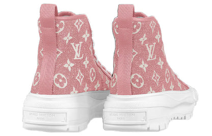 (WMNS) LOUIS VUITTON LV Squad Ankle Sneakers 'Pink Monogram' 1A9S1G