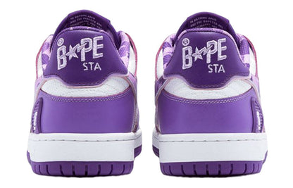 (WMNS) A BATHING APE Sk8 Leather Low 'Purple' 16 1J22-291-002-PURPLE