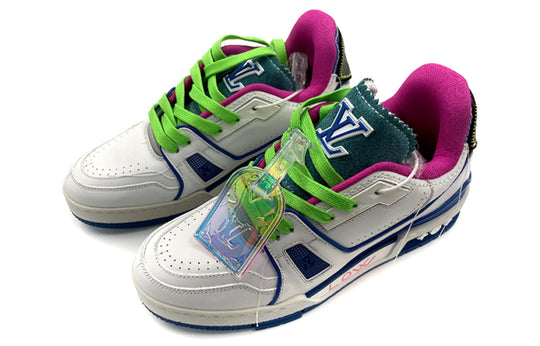 LOUIS VUITTON Trainer Upcycling Sneakers 'White Blue' 1A9D75