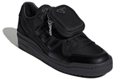 PRADA x adidas originals Unisex Forum Low Re-Nylon Sneakers Black 2EG390_3LJX_F0557