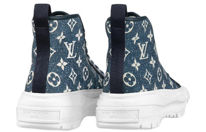 (WMNS) LOUIS VUITTON Squad Ankle Sneakers 'Denim with Monogram' 1A9S12