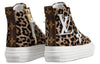 (WMNS) LOUIS VUITTON LV Stellar High-Top Sneakers Leopard 'Brown Yellow' 1A5NPK
