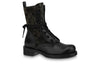 (WMNS) LOUIS VUITTON LV Flat Ranger Boots 'Black with Olive Green Monogram' 1AADKK