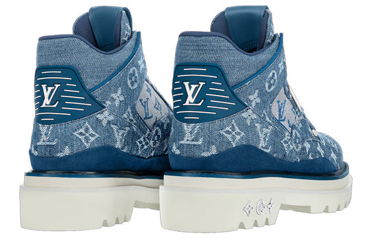 LOUIS VUITTON Oberkamp Ankle Boots 'Denim Monogram' 1A8JTT