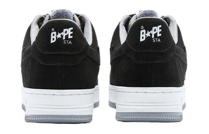(WMNS) A BATHING APE Bape Sta Low 'Black White' 1I70-291-007-BLCKWHITE