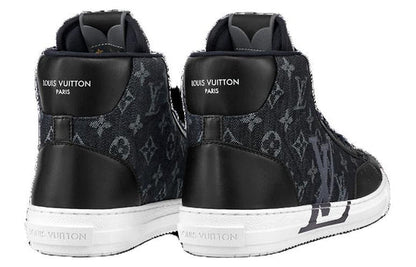 LOUIS VUITTON Charlie Ankle Sneakers 'Black Denim Monogram' 1AARCC