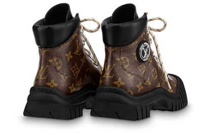 (WMNS) LOUIS VUITTON Ruby Flat Ranger Boots 'Brown Monogram with Black' 1AALYG