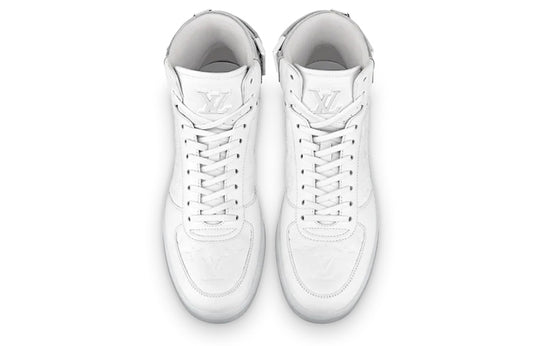 LOUIS VUITTON Rivoli Ankle Sneakers 'White Monogram with Silver' 1A8V86