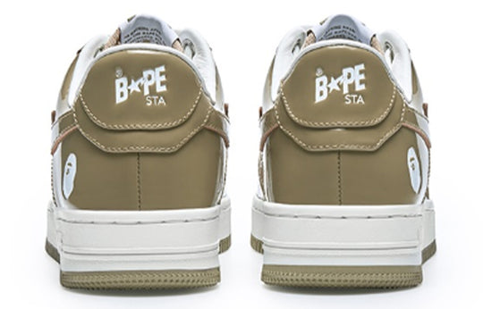 (WMNS) A BATHING APE Bape Sta Leather Low 'Beige' 1I70-291-021-BEIGE