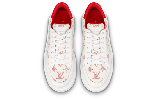 LOUIS VUITTON Beverly Hills Sneakers 'White Red Monogram' 1ABMCP