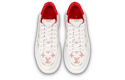 LOUIS VUITTON Beverly Hills Sneakers 'White Red Monogram' 1ABMCP