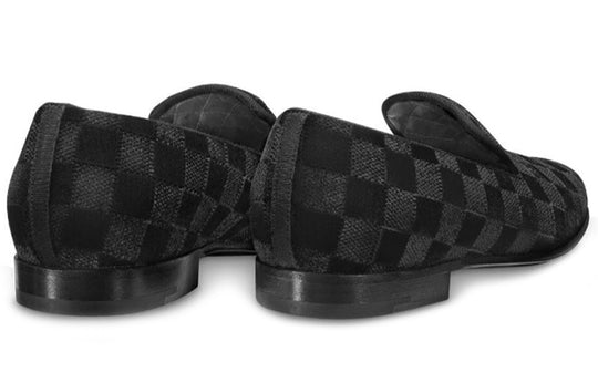 LOUIS VUITTON LV Auteuil Velvet Slip On Shoes 'Black' 1A5UXA