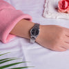 CASIOWaterproof Quartz Stainless Steel Strap Silver Black Dial Black Analog