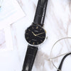 CASIOLeather Band Waterproof Quartz Black Analog