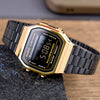 CASIOStandard Vintage Black/Golden Waterproof Mens BlackGold Digital
