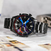 CASIOMen's  Edifice Gradient Series Fashion Business Stylish Solar Powered Metallic Strap Watch Mens Analog
