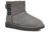 UGG(WMNS)  Classic Mini UGG Rubber Logo 'Grey'