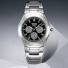 CASIOWaterproof Stainless Steel Strap Mens Black Analog