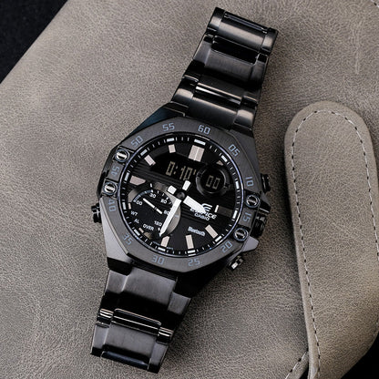 CASIOBluetooth Waterproof EDIFICE Sports Sapphire Crystal Solar Powered Mens Black Analog/Digital Combo