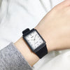 CASIOQuartz Waterproof White DialBlack Strap Mens WhiteBlack Analog
