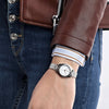 CASIOENTICER Series Wrist /White Stainless Steel Strap Silver Analog