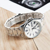 CASIOWaterproof Stainless Steel Strap Mens Silver Analog
