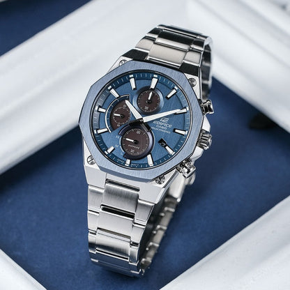 CASIOEDIFICE Solar Powered Mens Blue Analog