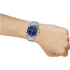 CASIODRESSSeries Business Men'ses Silver/Blue Stainless Steel Strap Mens SilverBlue Analog