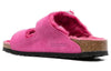 BirkenstockArizona Shearling Suede Leather Narrow Fit Sandals 'Fuchsia Tulip'