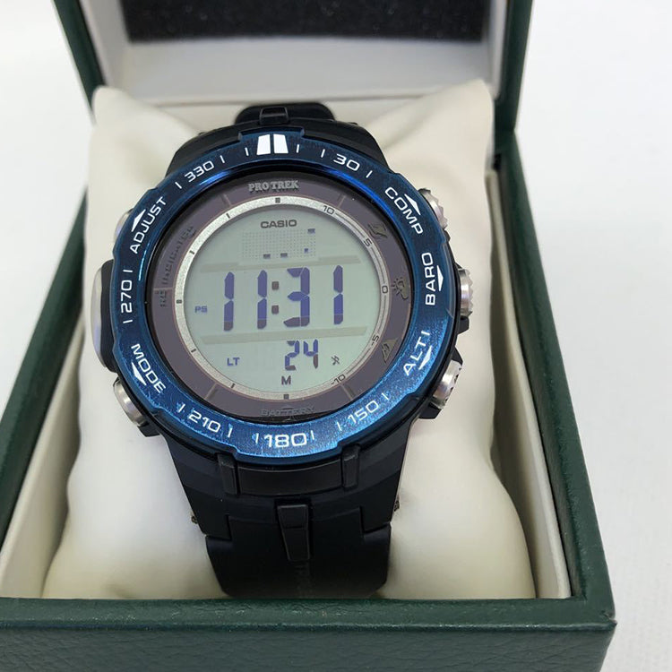 CASIOWaterproof Sports Shockproof Solar Powered Mens Black Digital