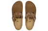 BirkenstockBoston Braided Suede Leather Narrow Fit Sandals 'Mink'