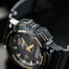 CASIOWaterproof Sports Solar Powered Mens Black/Gold Analog/Digital Combo