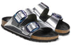 Birkenstock(WMNS)  Arizona Big Buckle Natural Leather Narrow Fit 'Metalic Silver'