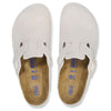 BirkenstockBoston Soft Footbed Suede Leather Sandals 'Antique White'