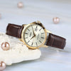 CASIOVintage Waterproof Leather Band Gold/ Brown Analog