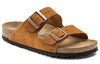 BirkenstockArizona Soft Footbed Suede Leather Narrow Fit Slides 'Mink'