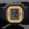 CASIOSTANDARDRetro Yellow Dial Plate Black Belt Quartz Waterproof Yellow DialBlack Strap YellowBlack Digital