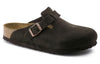 BirkenstockBoston Soft Footbed Suede Leather Narrow Fit 'Mocha'