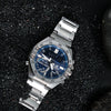 CASIOtooth Waterproof EDIFICE Sports Sapphire Crystal Quartz Solar Powered Mens Blue Analog/Digital Combo