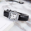 CASIOLeisure Pointer Vintage Leather Squarees Quartzes White Analog