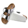 BirkenstockArizona Soft Footbed Narrow Fit Sandals 'Metallic Silver'