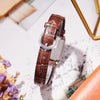 CASIODRESS Series Dial Brown Belt Quartz WhiteDial Plate WhiteBrown Analog