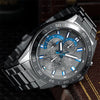 CASIOMen's  Chain Blue quartz Mens Black Analog
