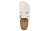 BirkenstockBoston Suede Leather Narrow Fit Sandals 'Antique White'