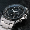 CASIOWaterproof EDIFICE Sapphire Crystal Solar Powered Mens Silver Analog