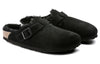 BirkenstockBoston Fur Regular 'Suede Leather Black'