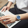 CASIOWaterproof EDIFICE Sapphire Crystal Mens Blue Analog