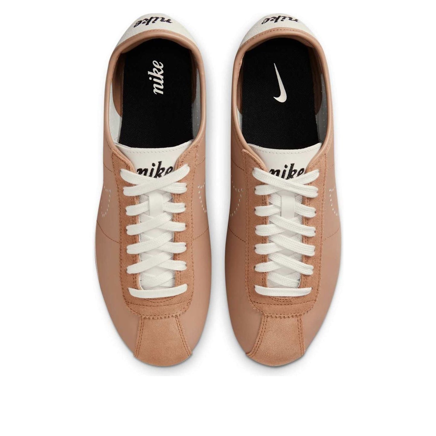 Nike(WMNS)  Cortez Leather 'Pale Shale Sail Perforated Swoosh'